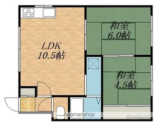 西岡コーポラス【C号室】の間取り