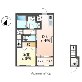 ヴェリテ昭島【2階】の間取り