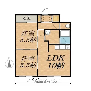 帯広マンション第1【2階】の間取り