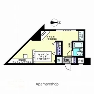 アルファコンフォート鹿児島【413号室号室】の間取り