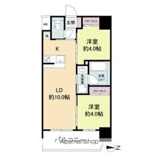 セレニテフラン新大阪【305号室】の間取り