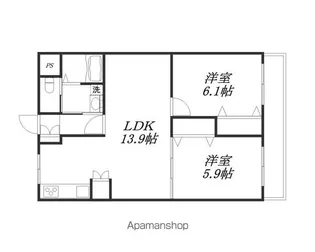 ファミール守山【303号室】の間取り