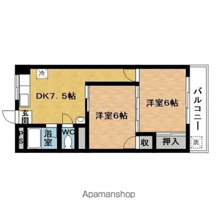 名張駅前マンション【4階】の間取り