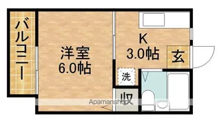 サンシティ嶺田C【1階】の間取り
