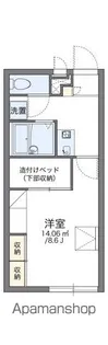 レオパレスアドミラブールⅡ【1階】の間取り