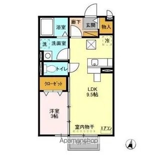 メゾン・エスポワール C・D【1階】の間取り