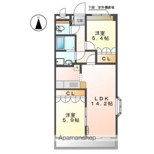 ベルウェイク【3階】の間取り