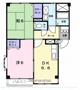 メゾン・ドゥー・ソレイユA【1階】の間取り