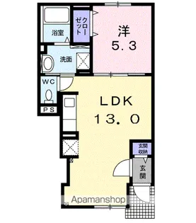 エルム プラシード 12号館【1階】の間取り
