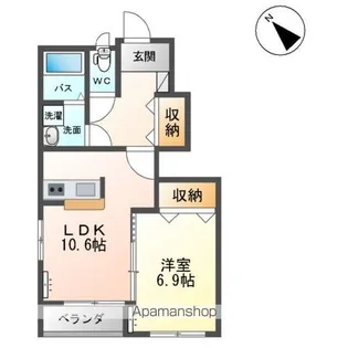 ヴィラ・オアシス【1階】の間取り