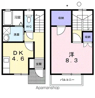 プティウエスト【1階】の間取り