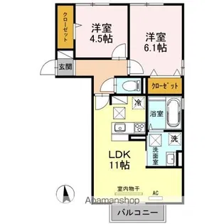フェリス ニード【1階】の間取り