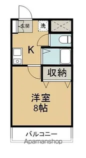 グランディール矢三D【3階】の間取り