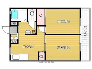 ハイツパークサイド【302号室号室】の間取り