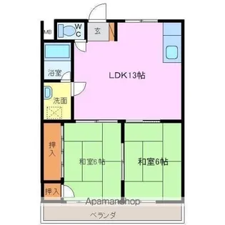 コーポ小池【202号室】の間取り