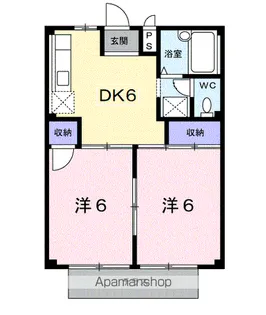 シティハイツ東川B【1階】の間取り