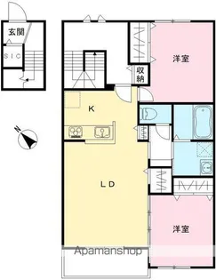 NOV.ガーデン谷田部 FG棟【2階】の間取り