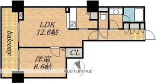 PRIME URBAN札幌 RIVER FRONT【11階】の間取り