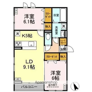 DーROOM銀杏町II【3階】の間取り