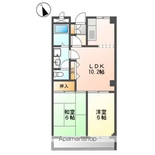 グリックユキモト【201号室】の間取り