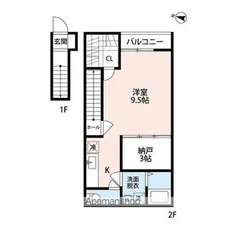 クレストコート公園前【2階】の間取り