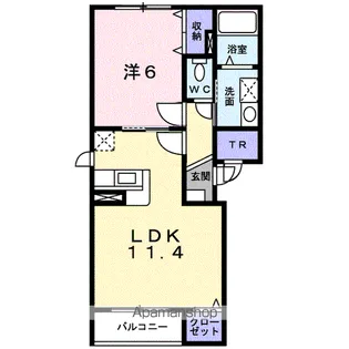 サンリーブ北郷Ⅱ【1階】の間取り