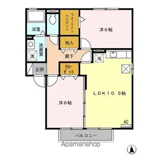 フローラルビレッジ Ⅳ番館【1階】の間取り