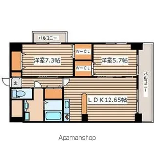 カスタリア榴ヶ岡【12階】の間取り