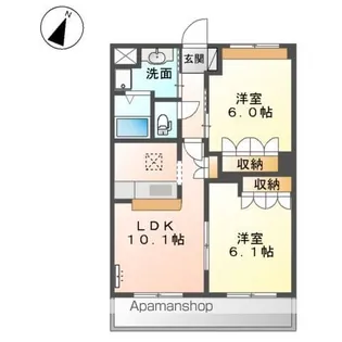コートヴェール中島田【1階】の間取り