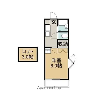 メゾンブルーム【201号室】の間取り
