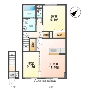 CONFORT【202号室】の間取り