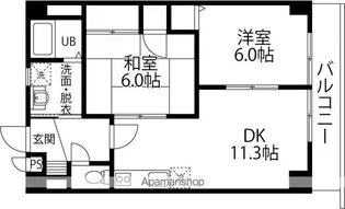 ドマーニ・Ⅰ【406号室】の間取り