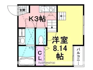 ACROSS GRADO【103号室】の間取り