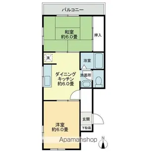 シャンボール福岡【2階】の間取り