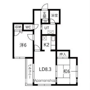 メゾンベルコート【102号室】の間取り