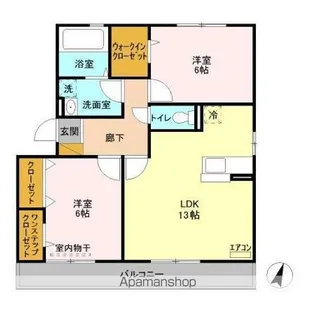 BELLE FLEUR HITACHINO(ベル フルール ヒタ【2階】の間取り