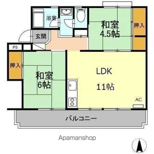 コーポ瀬尾【3階】の間取り
