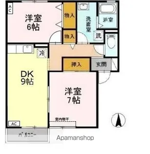セジュールノリタケ A【2階】の間取り