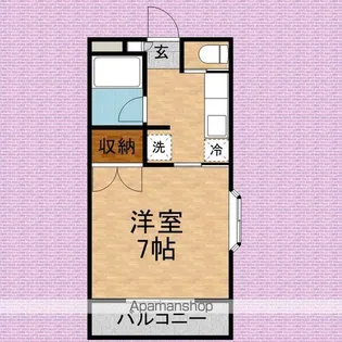 ミントハウス【206号室】の間取り