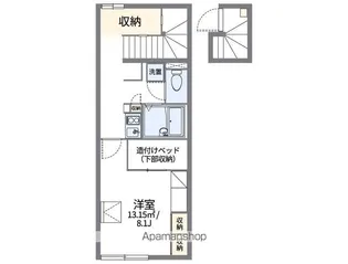 レオパレス新町II【2階】の間取り
