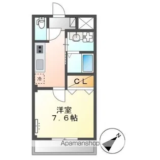 ラーハ前原【3階】の間取り