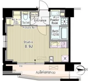 ルーエ渋谷神山町【8階】の間取り