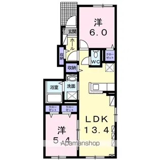 ランパスキャット【1階】の間取り