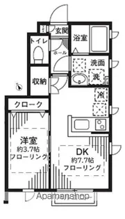 アンソレイユ経堂【1階】の間取り