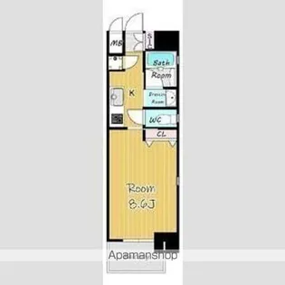 セレニティー名駅【11階】の間取り
