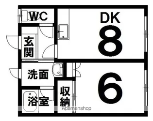 田中ハイツA【2号室】の間取り