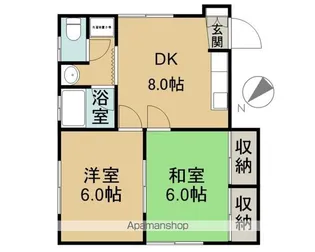 エイトハイツ1【101号室】の間取り