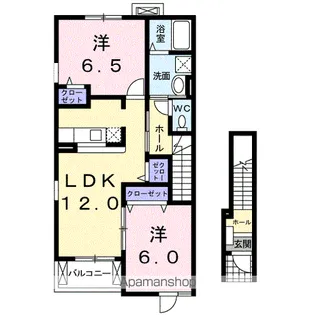 ブラウニー ガーデン【2階】の間取り
