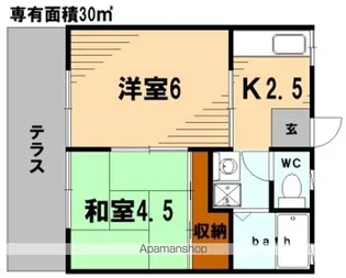 中村ハイツ1【101号室】の間取り
