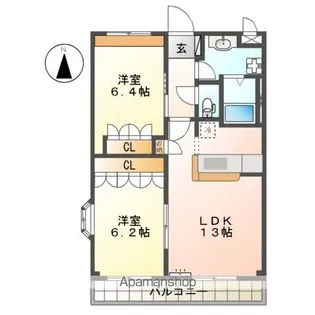 コンフォール・せいら【205号室】の間取り